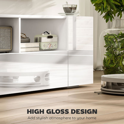 Meuble TV avec lumières LED et rangement