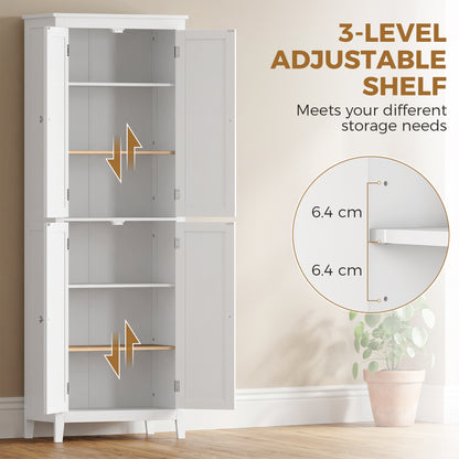 Armoire salle de bain étroite autoportante à étagères ajustables