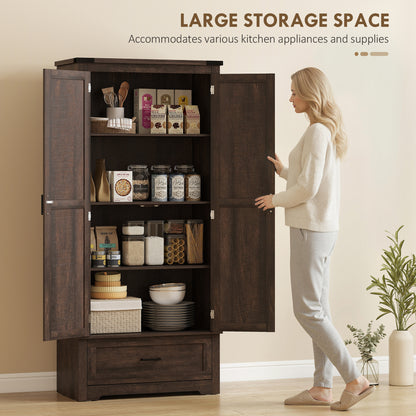 Armoire-garde-manger de cuisine style campagnard 175 cm