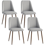 Chaises de salle à manger rembourrées ensemble de 4 velours