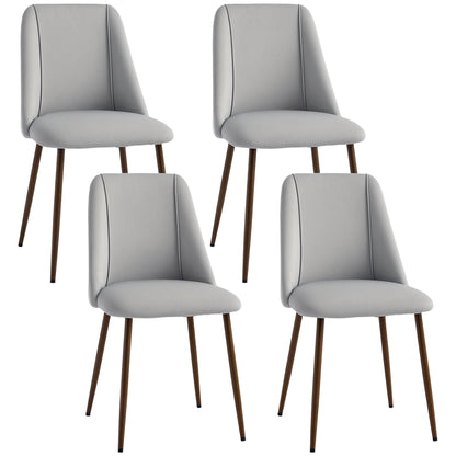 Chaises de salle à manger rembourrées ensemble de 4 velours