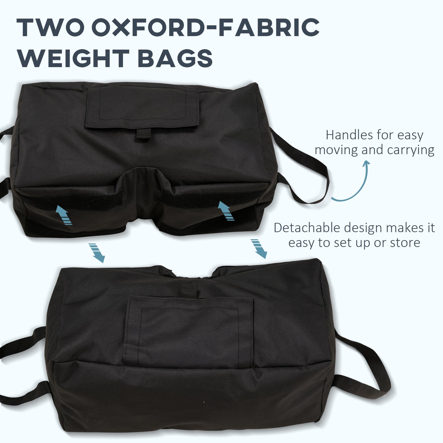 Sacs lestés pour parasol de patio, lot de 2