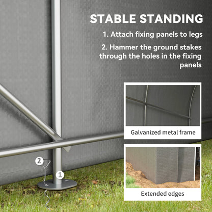 Abri de rangement extérieur en acier galvanisé
