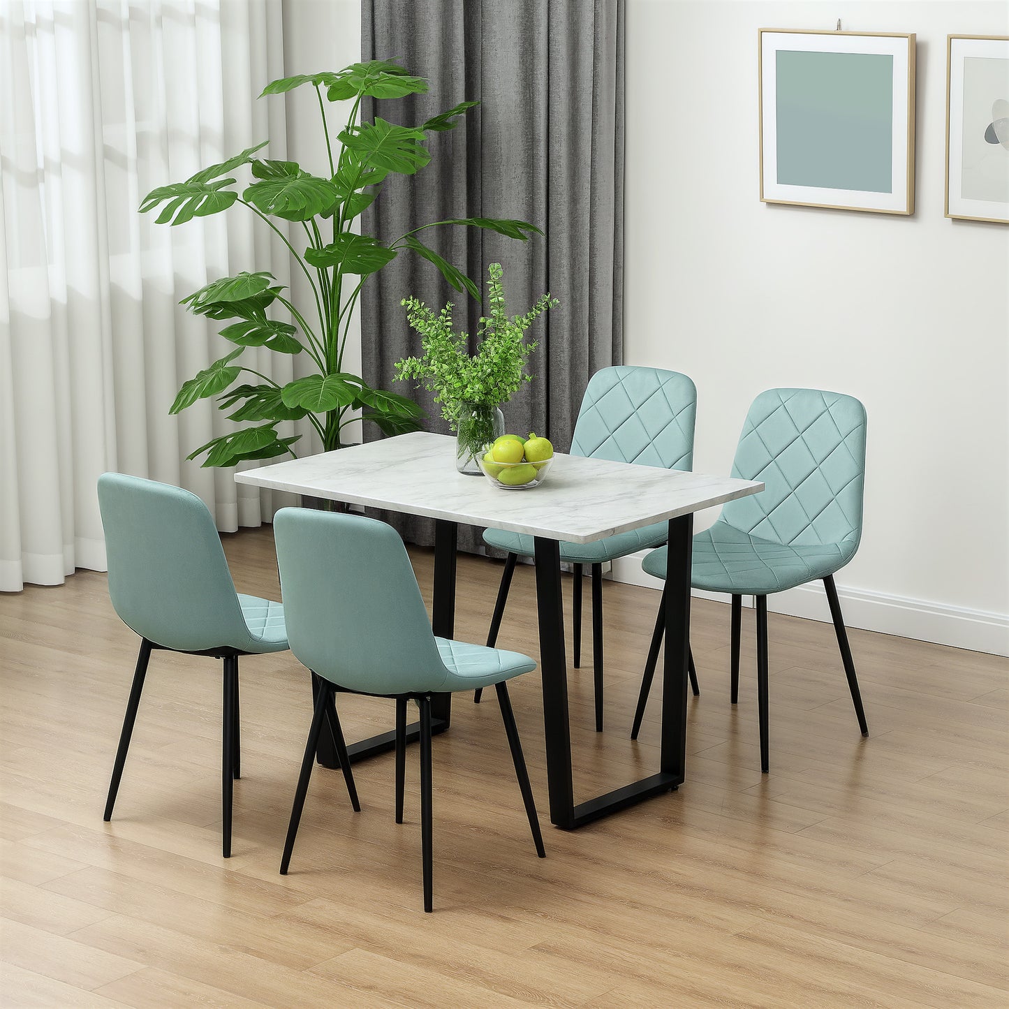 Chaises de salle à manger rembourrées ensemble de 4