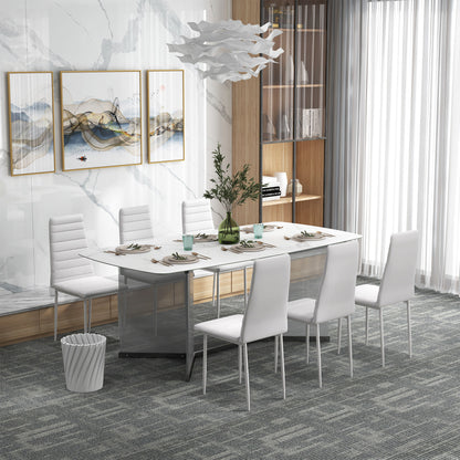 Chaises de salle à manger modernes en similicuir — Lot de 6