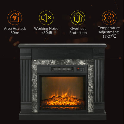 Foyer électrique mantel bois freestanding