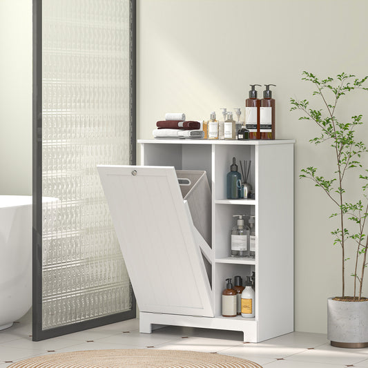 Meuble de buanderie basculant avec panier amovible