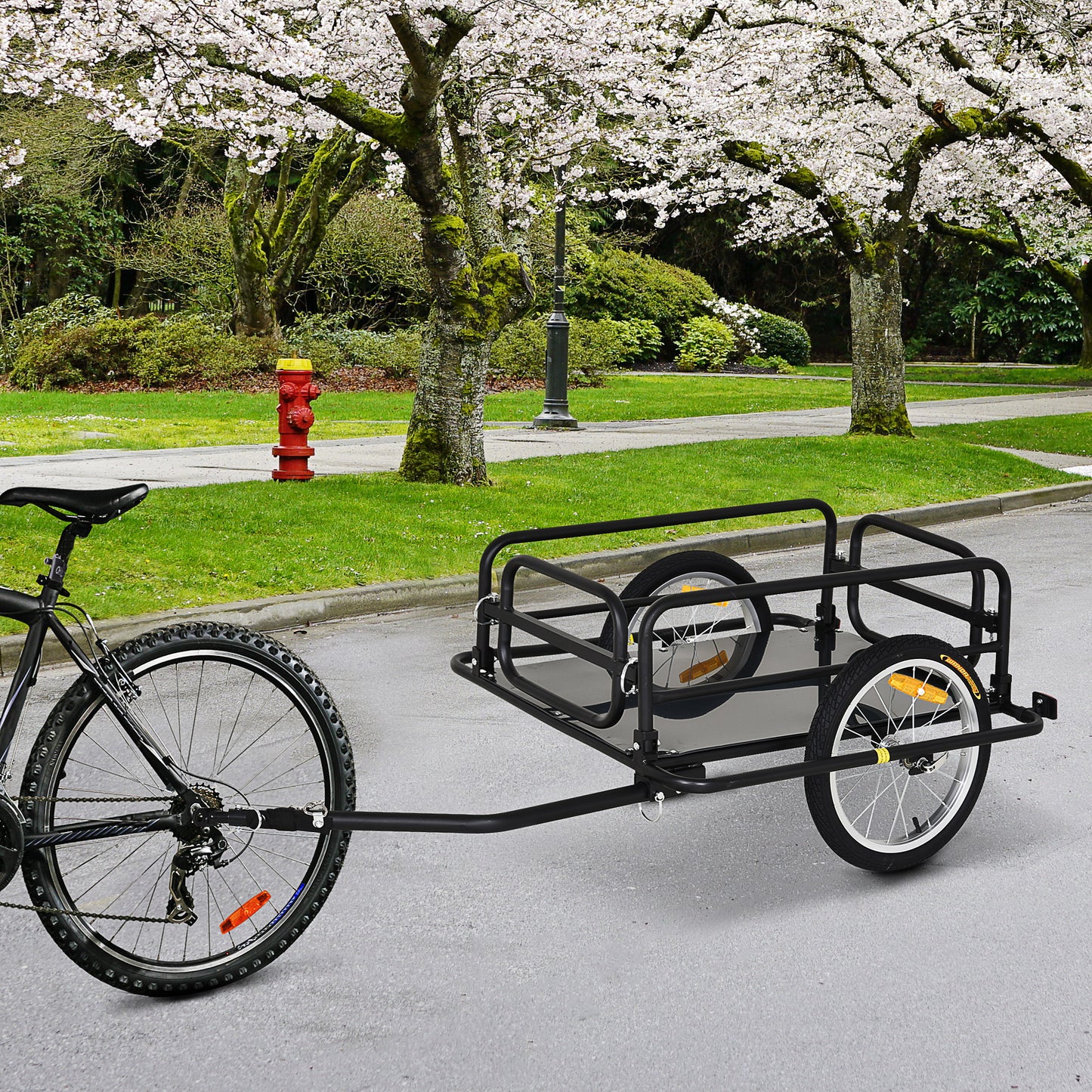 Remorque vélo cargo pliable en acier