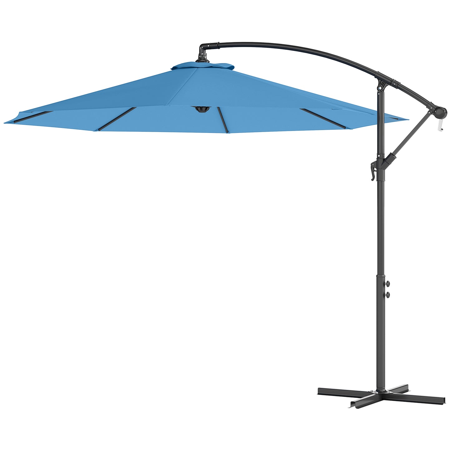 Parasol déporté patio 10 pieds cantilever avec base croisée
