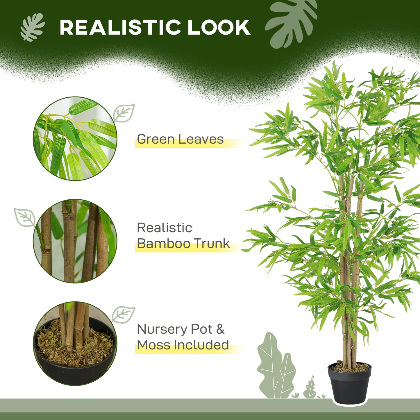 Arbre de bambou artificiel 4 pi
