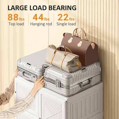 Armoire penderie pliable 6 compartiments