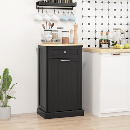 Armoire poubelle basculante avec tiroir