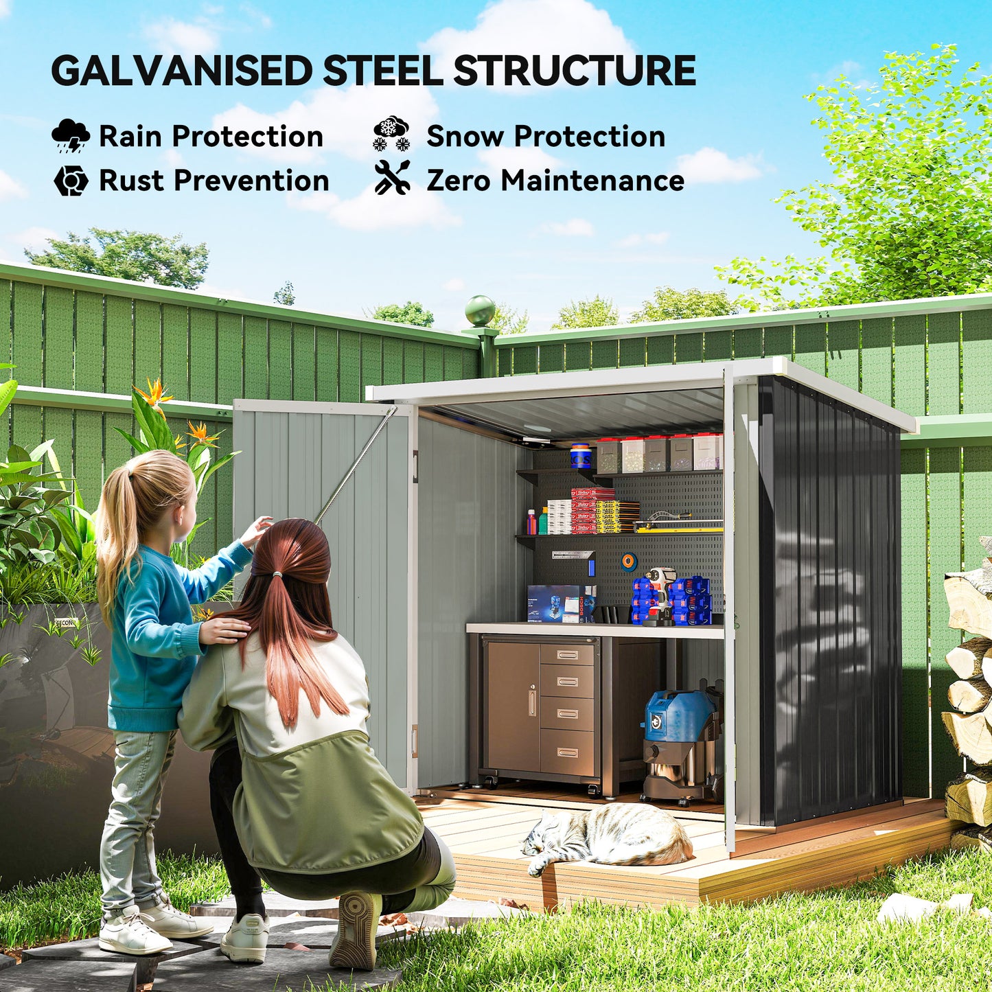 Remise de jardin métallique 5x3 double porte