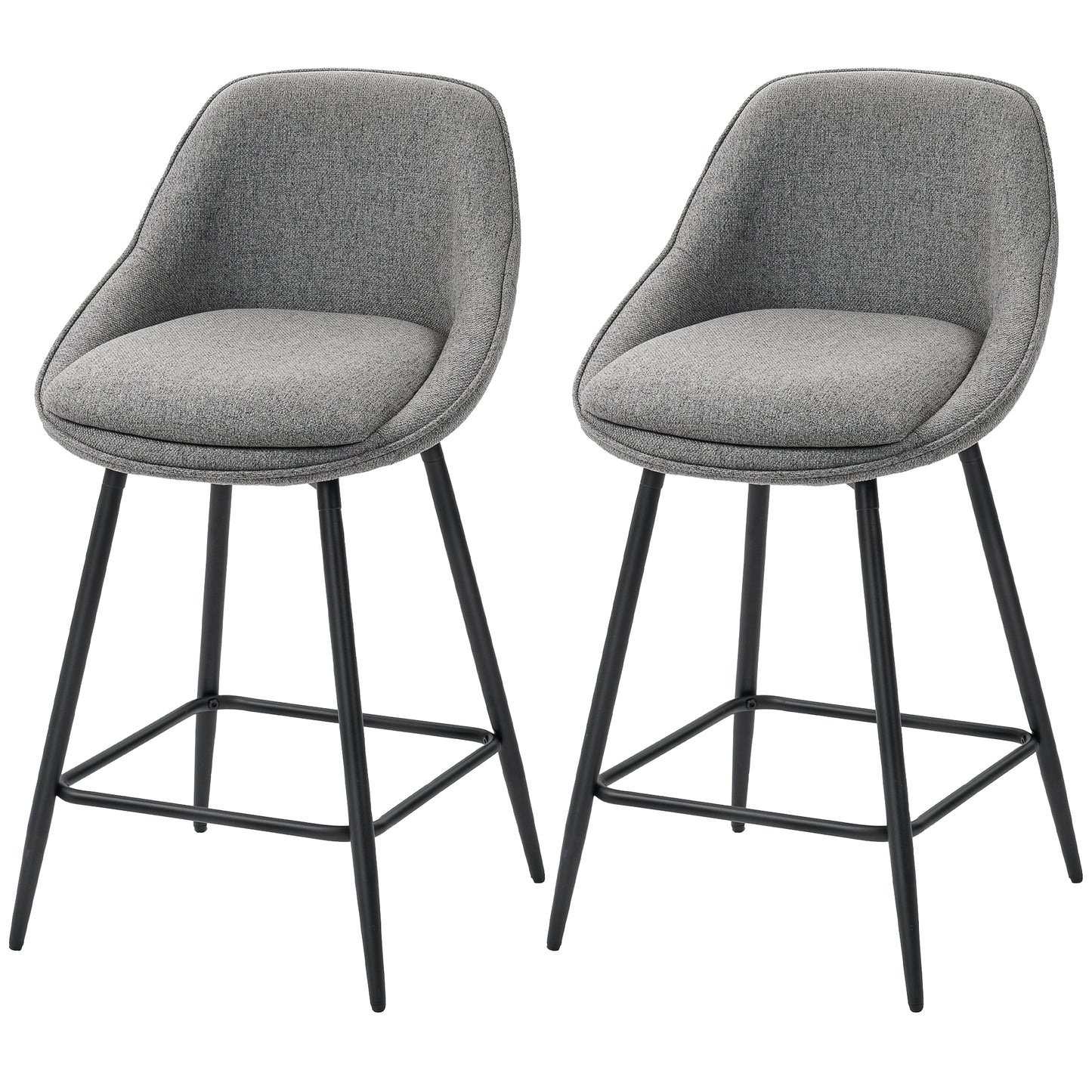Tabourets de bar pivotants rembourrés avec dossiers