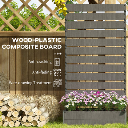Jardinière surélevée avec treillis pour plantes grimpantes