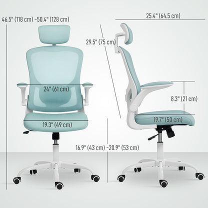 Chaise de bureau ergonomique mesh avec appui-tête ajustable