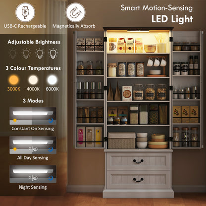 Armoire-buffet de cuisine avec lumière DEL capteur