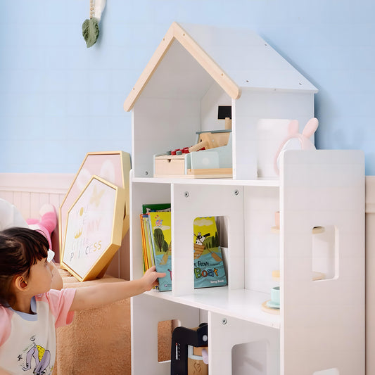 Meuble de rangement pour jouets et livres 3 tablettes