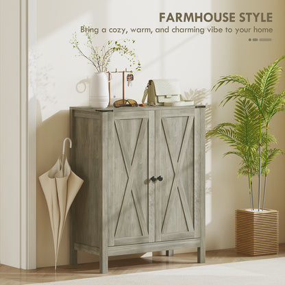 Armoire à chaussures portes de grange style fermette
