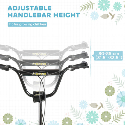 Trottinette pour enfants avec double frein et grandes roues gonflables