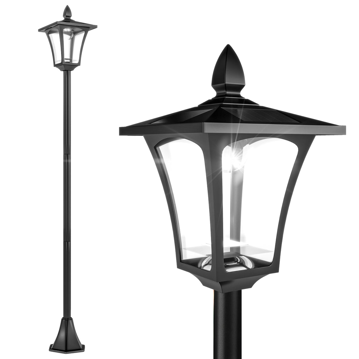 Lampadaire solaire de jardin 160 cm