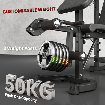 Banc de musculation réglable avec support à squat