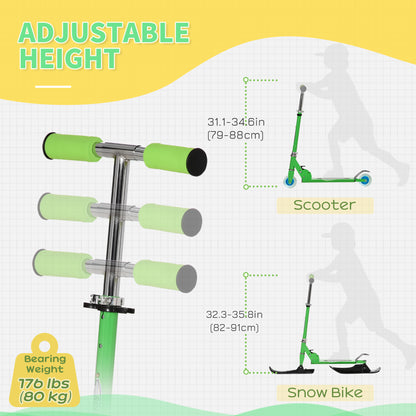 Trottinette des neiges pliable 2 en 1