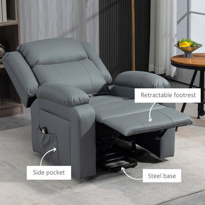 Fauteuil releveur électrique rembourré similicuir avec télécommande