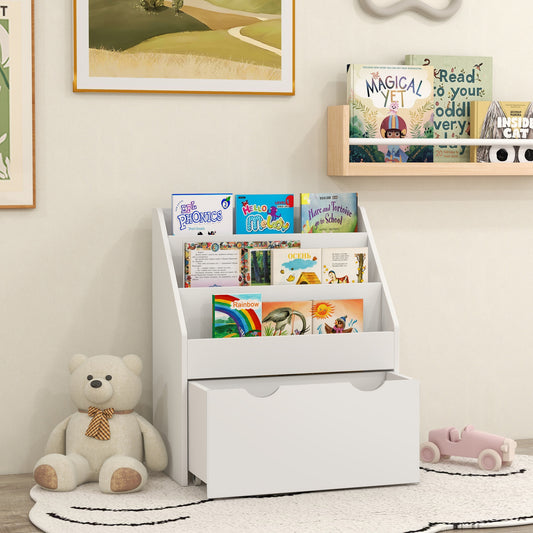 Bibliothèque pour enfants avec étagères et tiroir