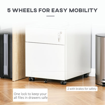 Classeur de bureau mobile en acier verrouillable