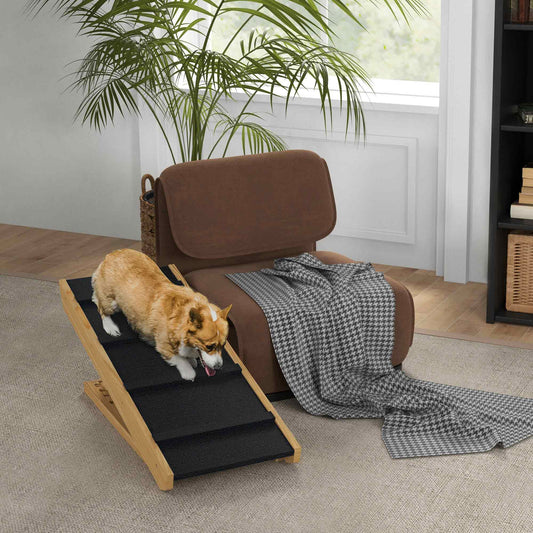 Escalier pour chien réglable en bois de pin