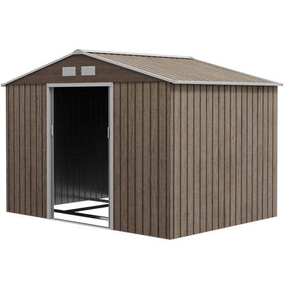 Remise de jardin métal portes coulissantes 260 x 295 cm