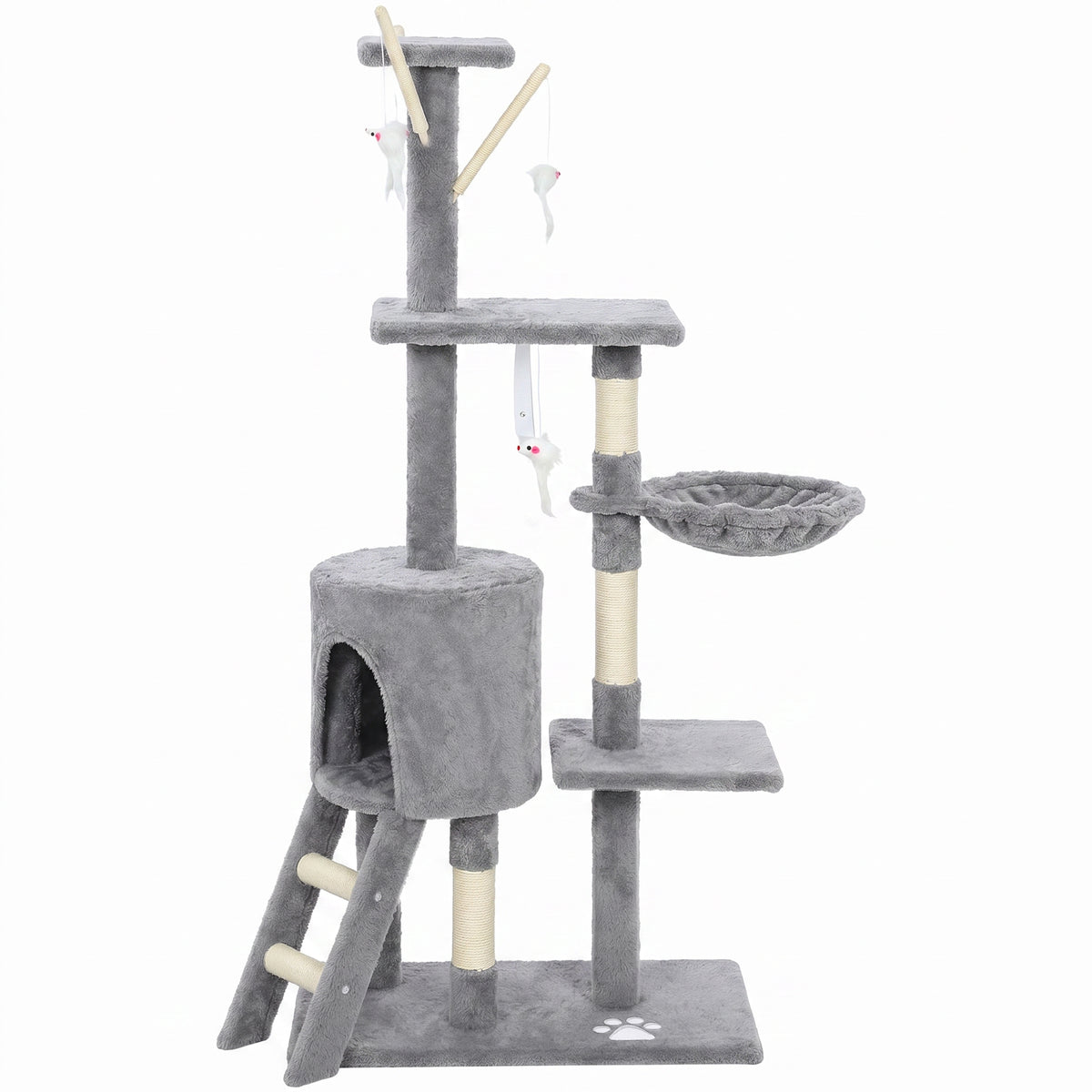 Arbre à chat multiétage avec griffoirs et condo
