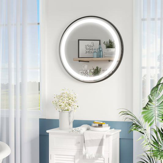 Miroir de salle de bain à DEL lumineux et antibuée