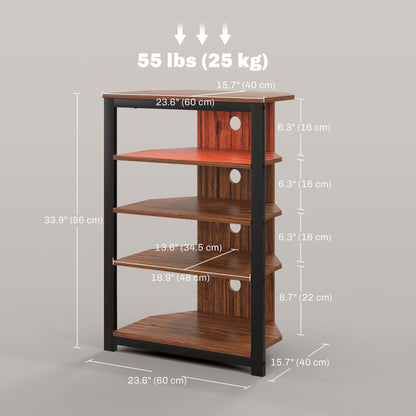 Meuble TV d'angle LED avec rangement