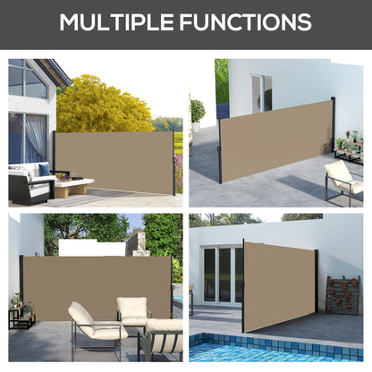 Auvent rétractable latéral 4m x 1,8m pour terrasse