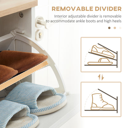 Meuble à chaussures moderne à trois abattants
