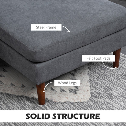 Sofa en U double méridienne 4 places — tissu lin