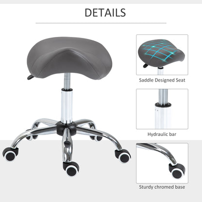 Tabouret selle ergonomique à roulettes réglable