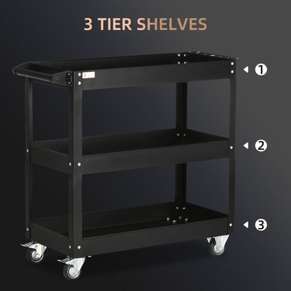 Chariot d'outils roulant 3 étages capacité 330 lb