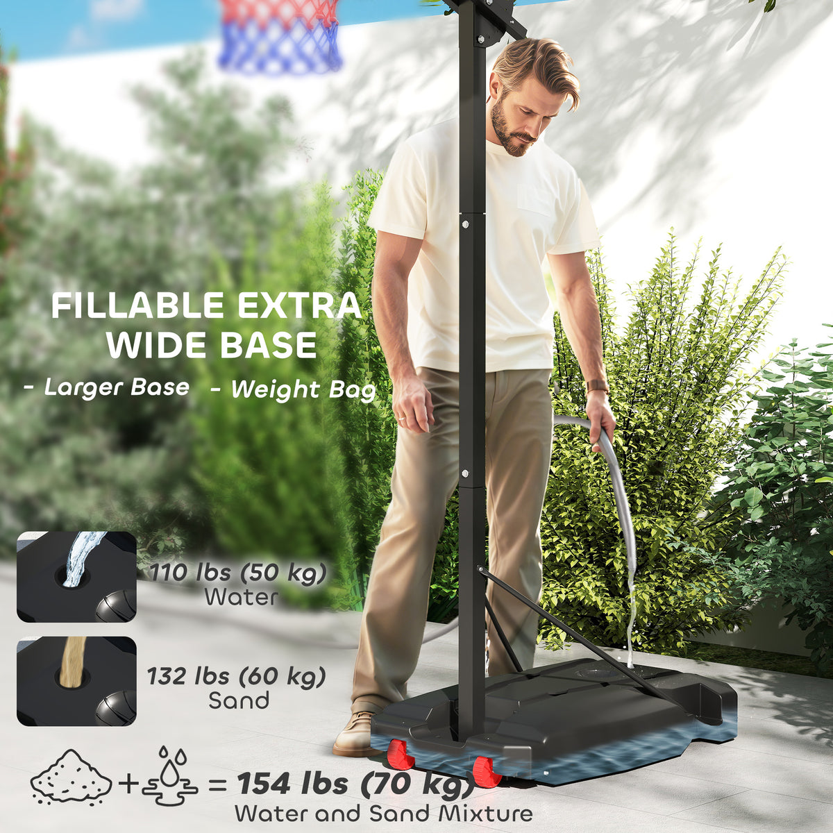 Panier de basketball réglable pour enfants