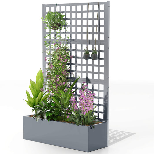Bac de jardinage surélevé avec treillis 109 x 41 x 178 cm