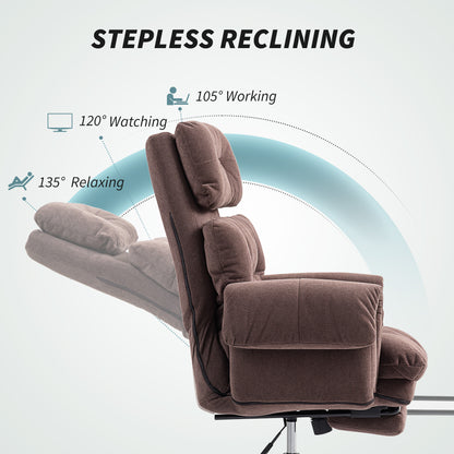 Chaise de bureau ergonomique inclinable avec repose-pieds