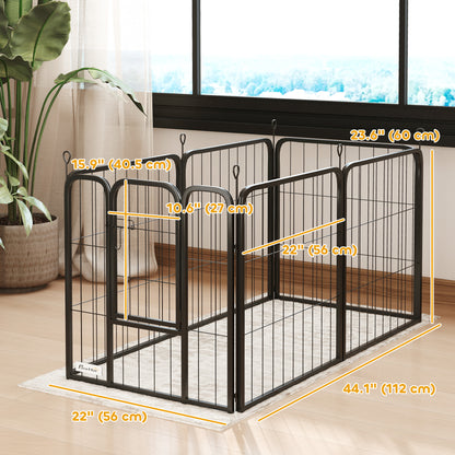 Parc pour chien 6 panneaux acier — portable