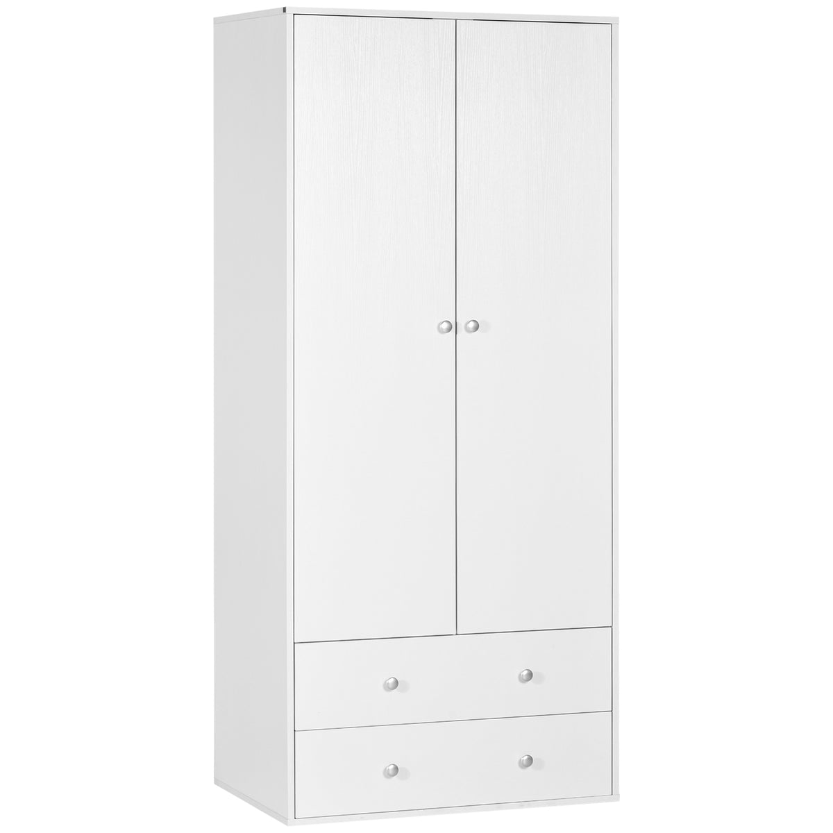 Armoire 2 portes 2 tiroirs 180 cm — Noyer