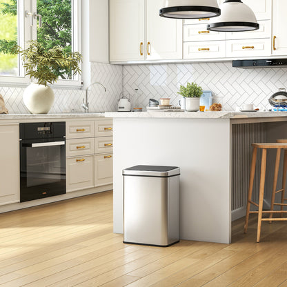 Poubelle automatique sans contact 40 L acier inoxydable