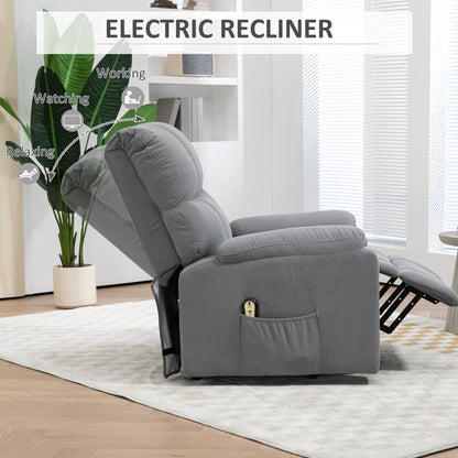 Fauteuil releveur électrique rembourré en microfibre