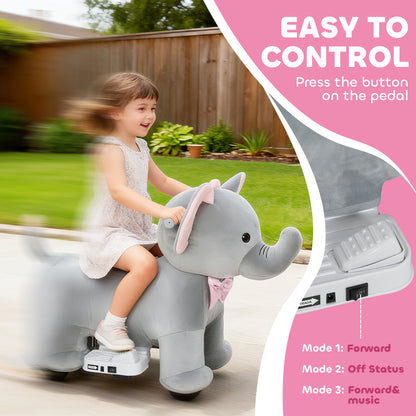 Jouet porteur éléphant électrique pour enfants
