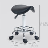 Tabouret selle ergonomique ajustable en similicuir