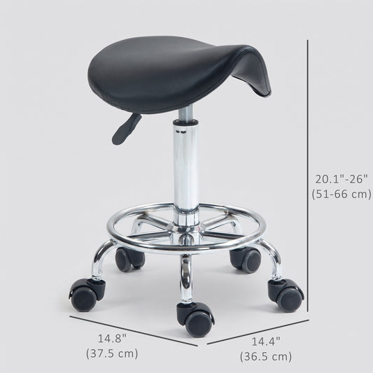 Tabouret selle ergonomique ajustable en similicuir